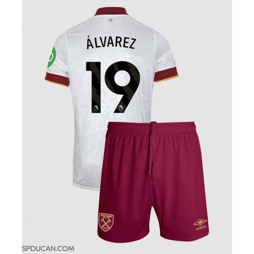 Dječji Nogometni Dres West Ham United Edson Alvarez #19 Rezervni 2024-25 Kratak Rukav (+ Kratke hlače)